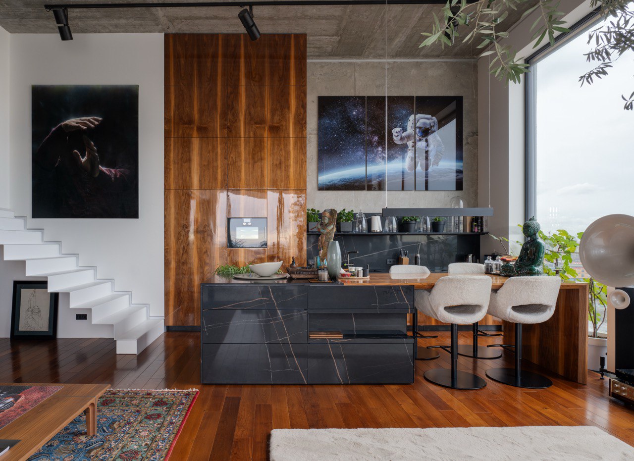 Polished Walnut Apartment Renovation